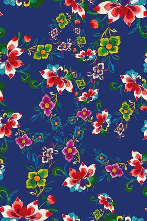 风格化花卉印花华亿平台图片