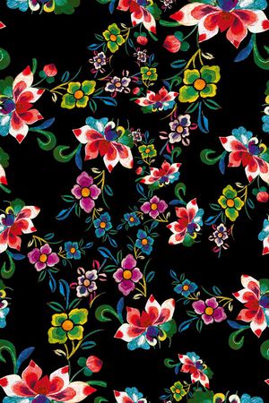 风格化花卉印花华亿平台图片