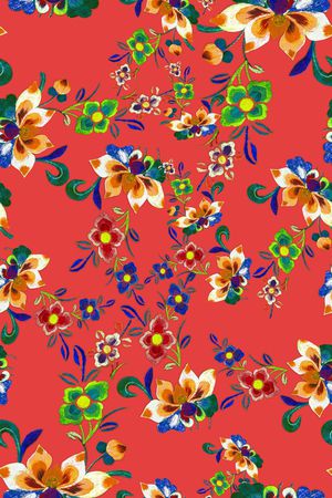 风格化花卉印花华亿平台图片