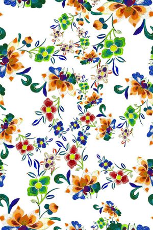 风格化花卉印花华亿平台图片