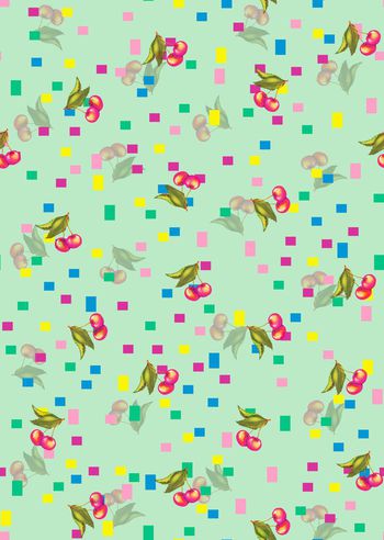 597678-时尚樱桃 彩色几何组合