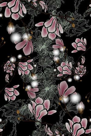 风格花卉印花华亿平台图片