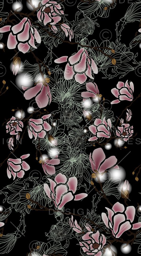 风格花卉印花华亿平台图片