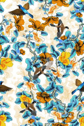 597688-国画花鸟中国风工笔画