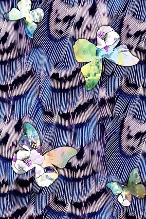 抽象几何清爽梦幻艺术平底立体手绘满版最新高清数码蕾丝民族中国风绣花珠宝肌理时尚潮

流大牌复古欧美风抽象女装印花华亿平台图片