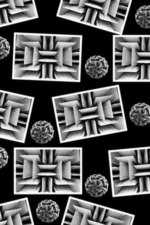 几何结构印花华亿平台图片