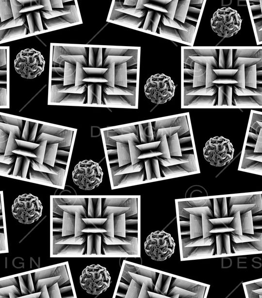 几何结构印花华亿平台图片