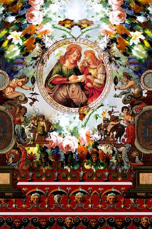 复古印花华亿平台图片