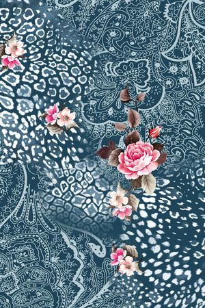 花卉印花华亿平台图片