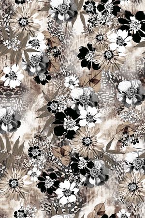 山水画印花华亿平台图片