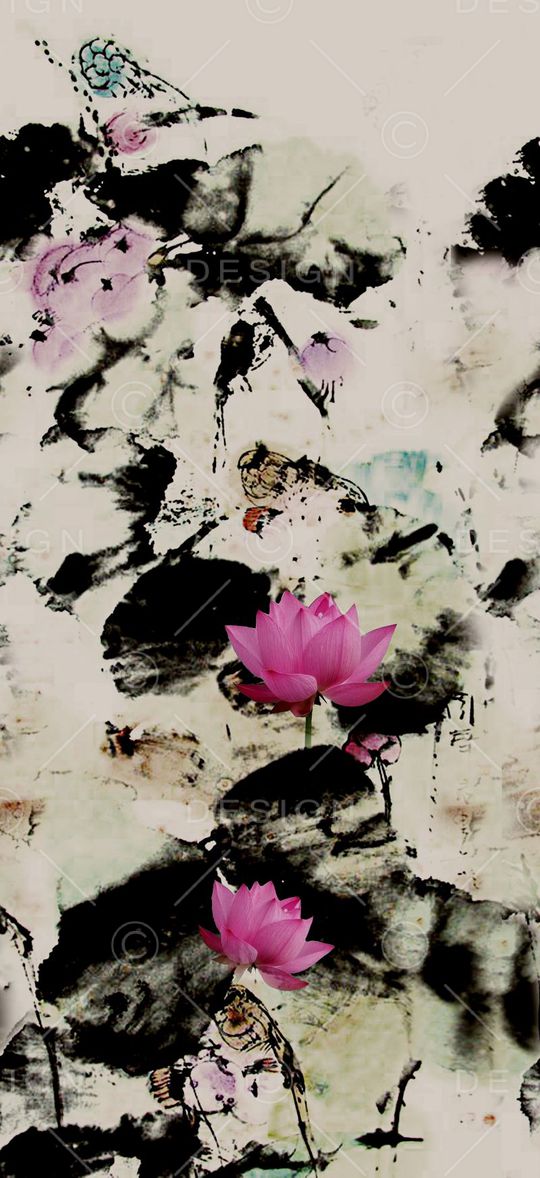 荷花印花华亿平台图片