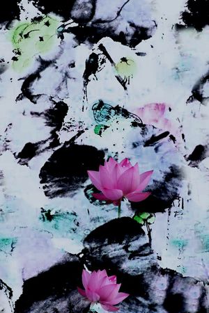 荷花印花华亿平台图片