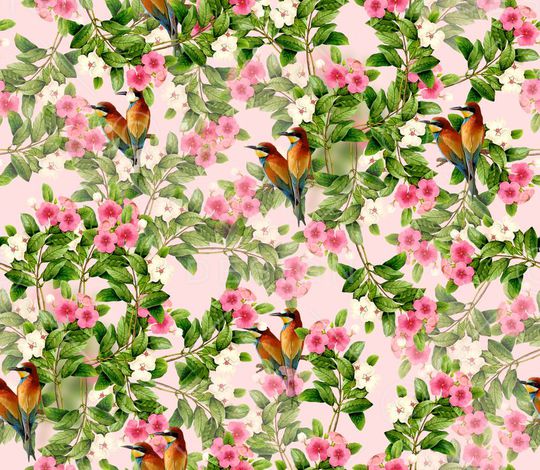 鹦鹉印花华亿平台图片