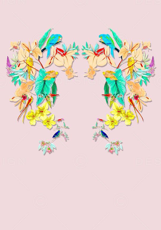 清新手绘花朵印花华亿平台图片