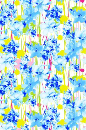 清新手绘花朵印花华亿平台图片