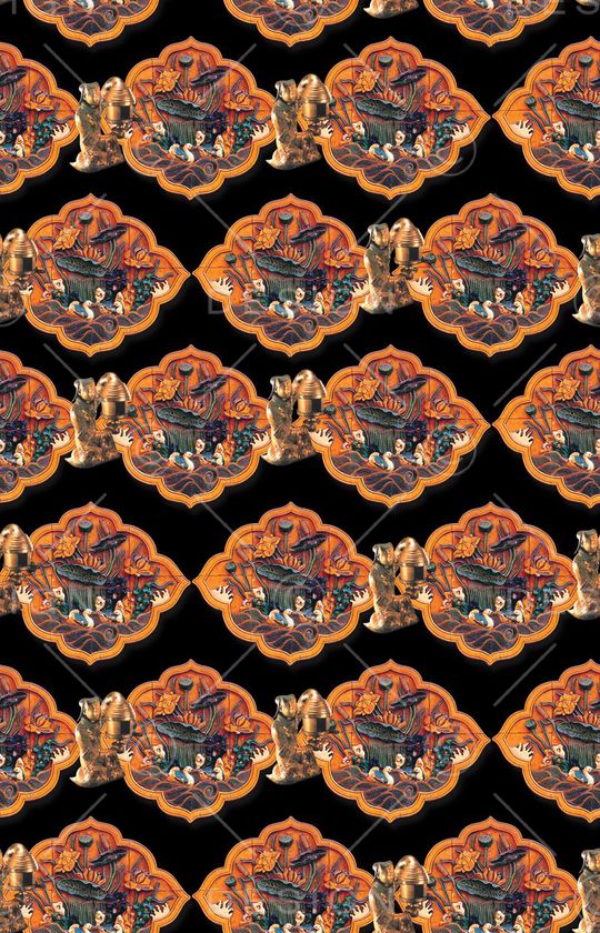 中国风印花华亿平台图片