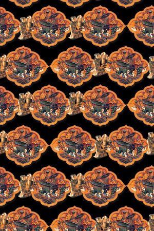 中国风印花华亿平台图片