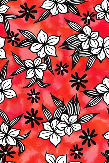 598333-渐变水彩线条花卉