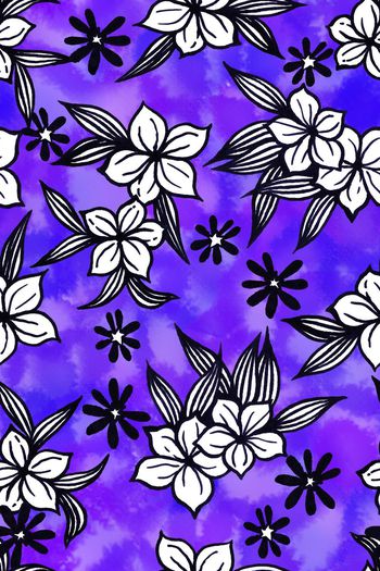 598334-渐变水彩线条花卉