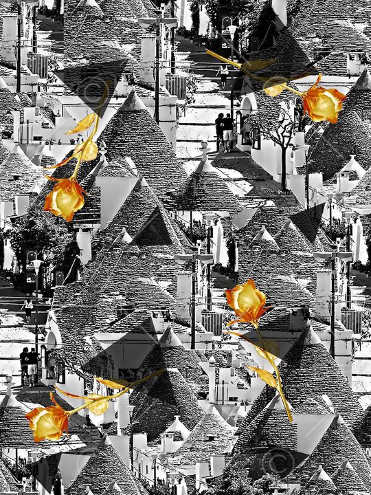 抽象房子纹理印花华亿平台图片