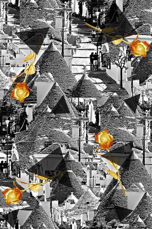 抽象房子纹理印花华亿平台图片