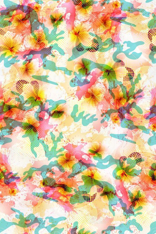 抽象迷彩纹印花华亿平台图片