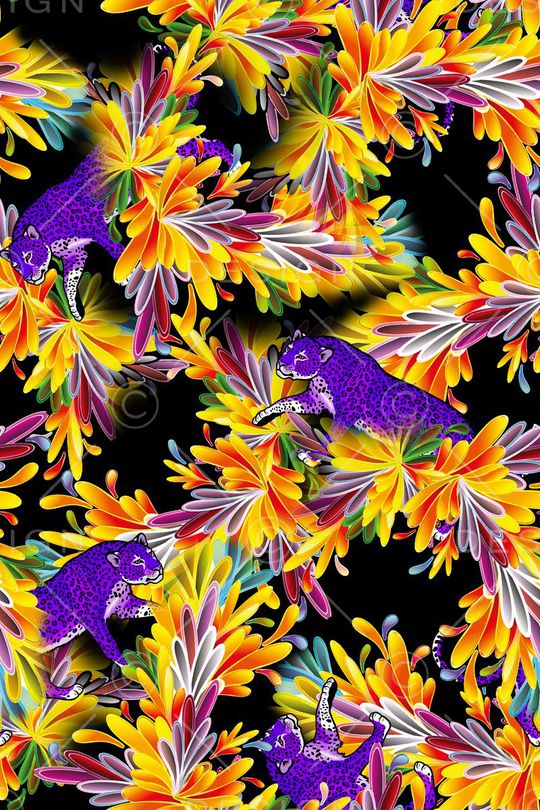 抽象几何清爽梦幻艺术平底立体手绘满版最新高清数码蕾丝民族中国风绣花珠宝肌理时尚潮

流大牌复古欧美风抽象女装印花华亿平台图片