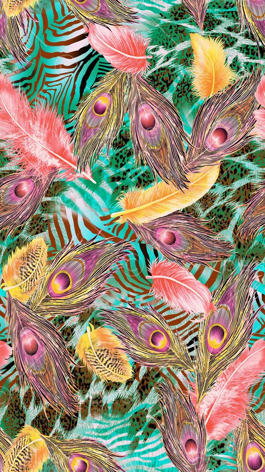 羽毛印花华亿平台图片