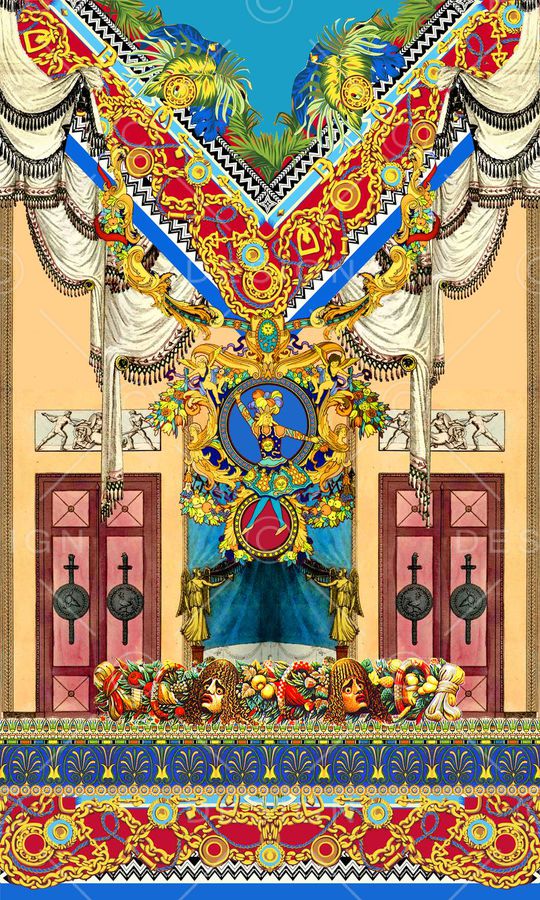 欧式宫廷风印花华亿平台图片