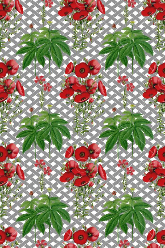 花卉植物印花华亿平台图片