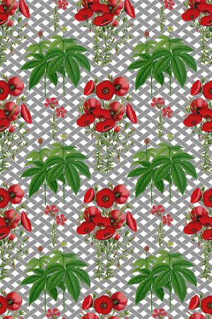 花卉植物印花华亿平台图片