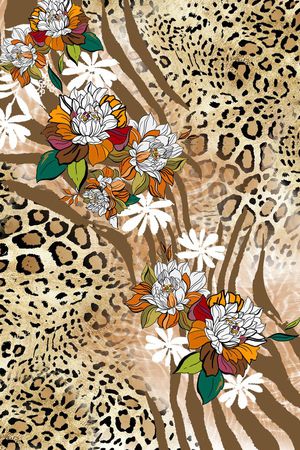 花卉印花华亿平台图片