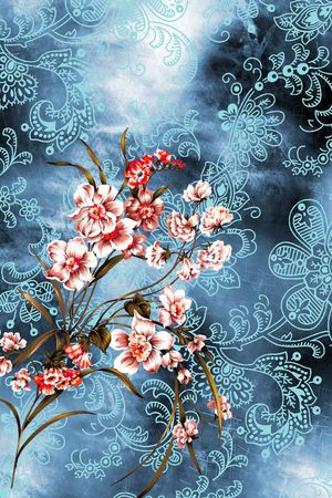 花卉印花华亿平台图片