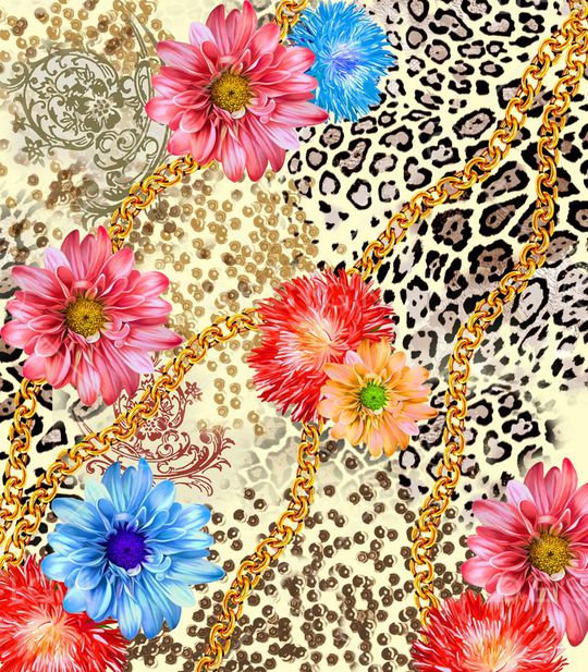 花卉印花华亿平台图片