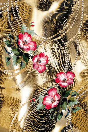 花卉印花华亿平台图片