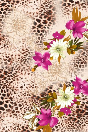 花卉印花华亿平台图片