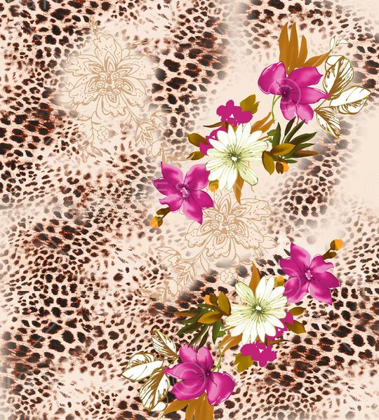 花卉印花华亿平台图片