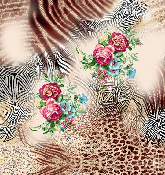 花卉印花华亿平台图片