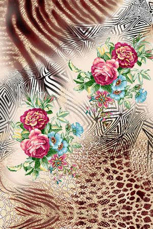 花卉印花华亿平台图片