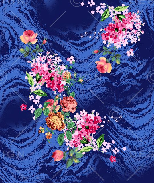 花卉印花华亿平台图片