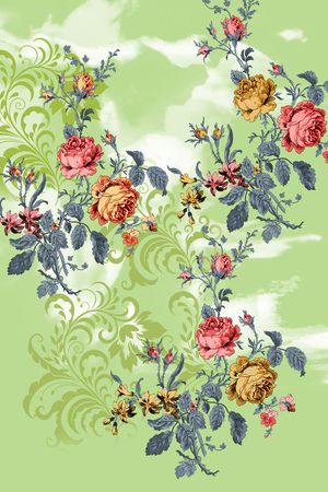 花卉印花华亿平台图片