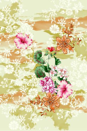 花卉印花华亿平台图片