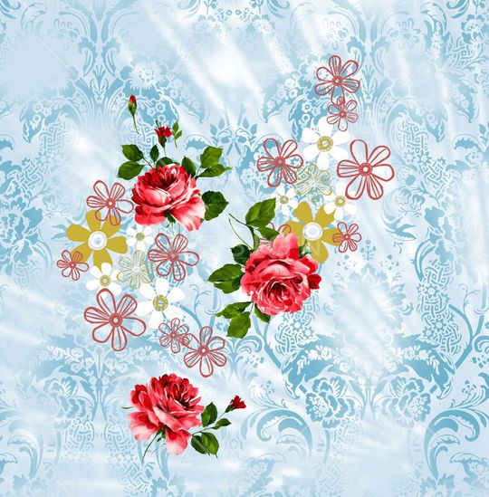 花卉印花华亿平台图片