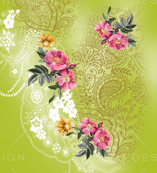 花卉印花华亿平台图片