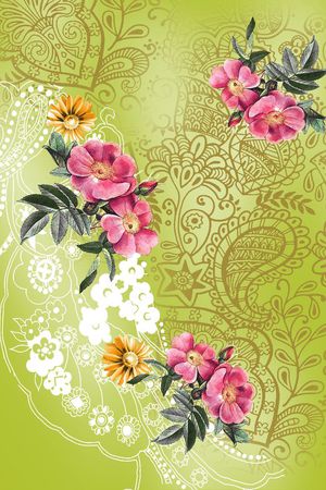 花卉印花华亿平台图片