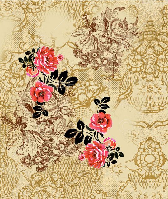 花卉印花华亿平台图片