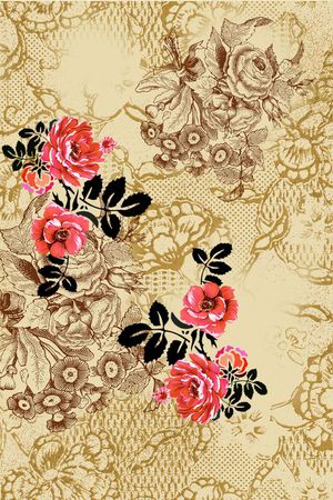 花卉印花华亿平台图片