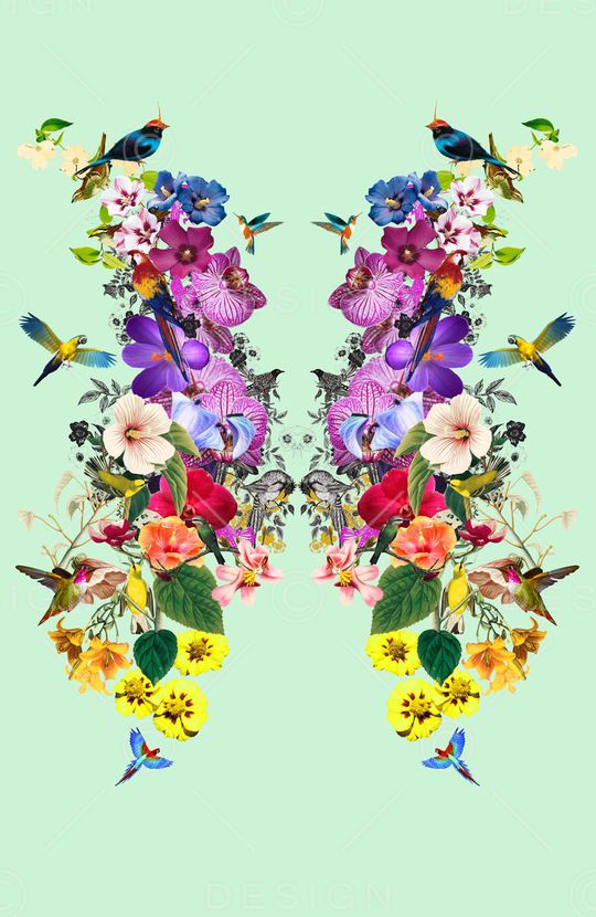 花鸟印花华亿平台图片