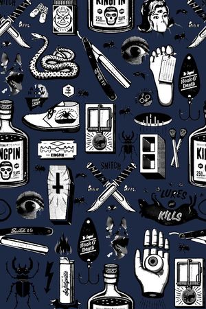 抽象男装印花华亿平台图片