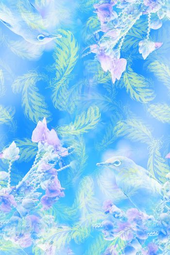 598541-时尚花卉鸟